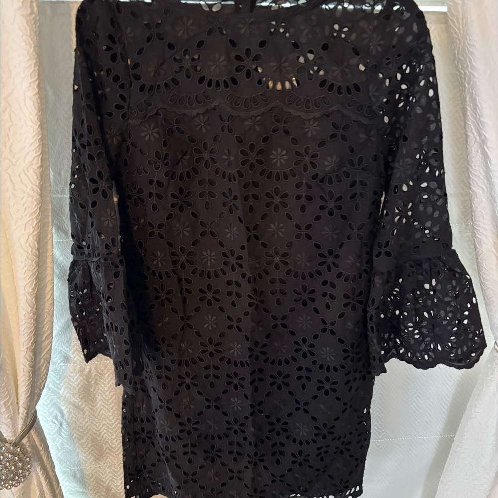 Elegant Black Lace Women's Top